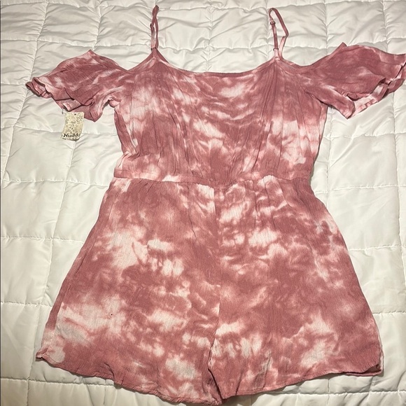 Mudd Pink Tie-Dye Romper -size M - Picture 8 of 12